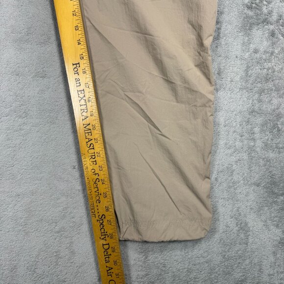 Abercrombie & Fitch Womens XS Parachute Mesh Lined Track Pants Tan Joggers - Picture 8 of 9